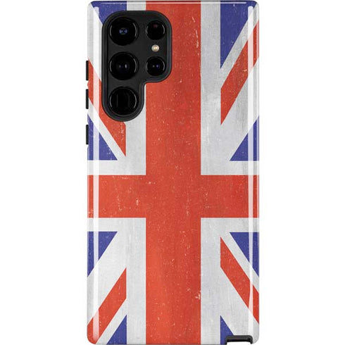 United Kingdom Flag Distressed Galaxy Cases
